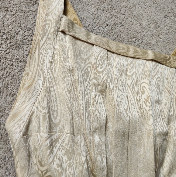 Vintage 50s 60s Sleeveless Gold Brocade Dress Size XS-S Modsquad Mid-century - Picture 10 of 14